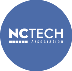 Blue-gray circle with NCTECH Association in white letters in the center